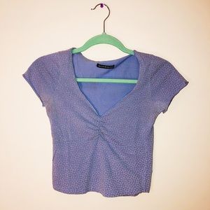 Cropped Brandy Melville Blue Top